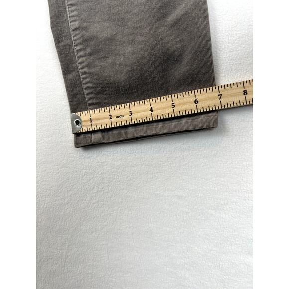 Talbots Corduroy Pants Womens 8 Gray Straight Leg Stretch Cords Jeans - Picture 7 of 8